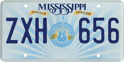MS license plate ZXH656