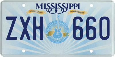 MS license plate ZXH660
