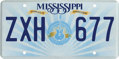 MS license plate ZXH677