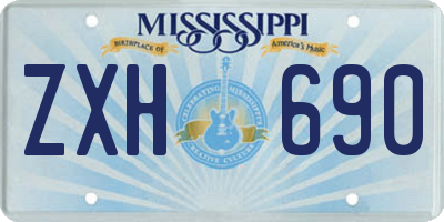 MS license plate ZXH690