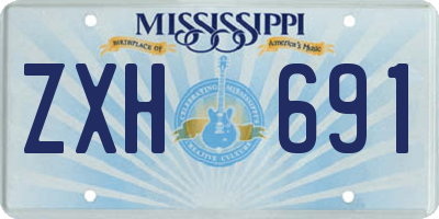 MS license plate ZXH691