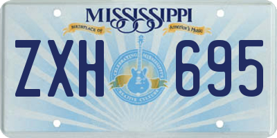 MS license plate ZXH695