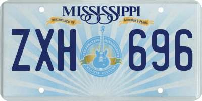MS license plate ZXH696