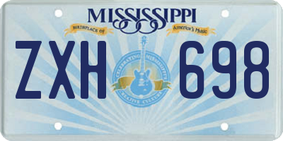 MS license plate ZXH698