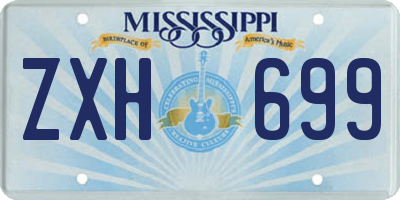 MS license plate ZXH699