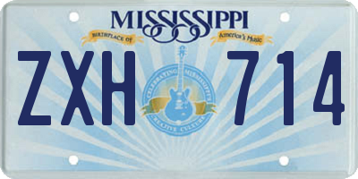 MS license plate ZXH714