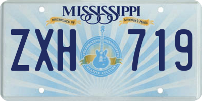 MS license plate ZXH719