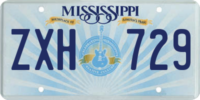 MS license plate ZXH729
