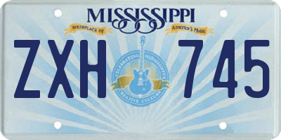 MS license plate ZXH745
