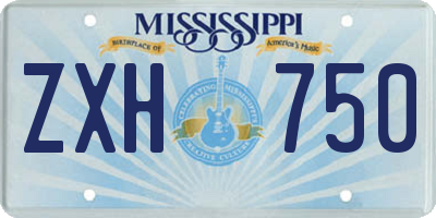 MS license plate ZXH750