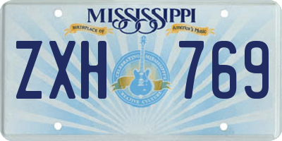 MS license plate ZXH769