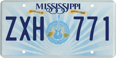 MS license plate ZXH771
