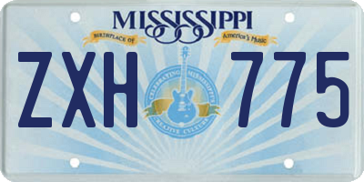 MS license plate ZXH775