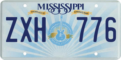 MS license plate ZXH776