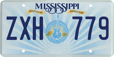 MS license plate ZXH779