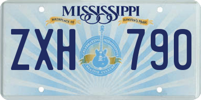 MS license plate ZXH790