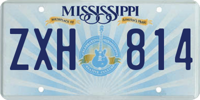 MS license plate ZXH814