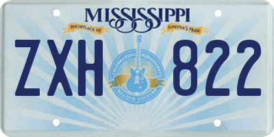 MS license plate ZXH822