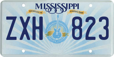 MS license plate ZXH823