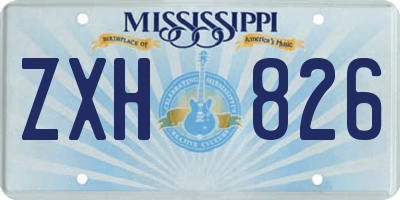 MS license plate ZXH826