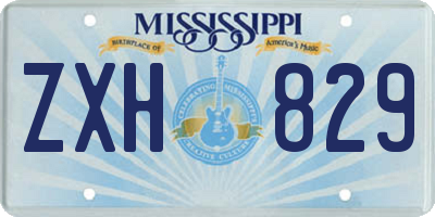MS license plate ZXH829