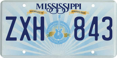MS license plate ZXH843