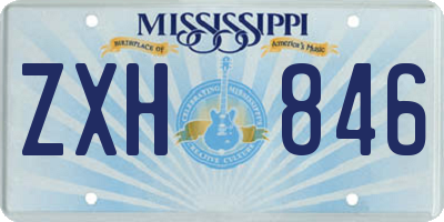 MS license plate ZXH846