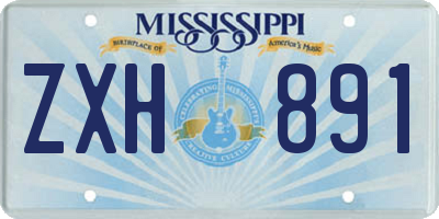 MS license plate ZXH891