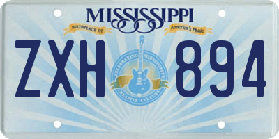 MS license plate ZXH894