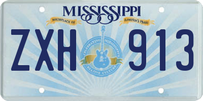 MS license plate ZXH913