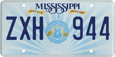 MS license plate ZXH944