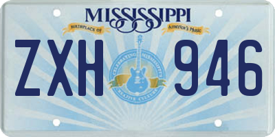 MS license plate ZXH946