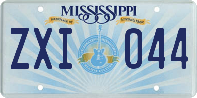 MS license plate ZXI044