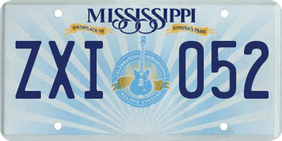 MS license plate ZXI052