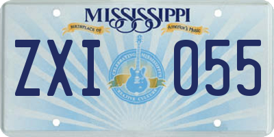 MS license plate ZXI055