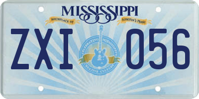 MS license plate ZXI056