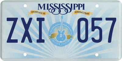 MS license plate ZXI057