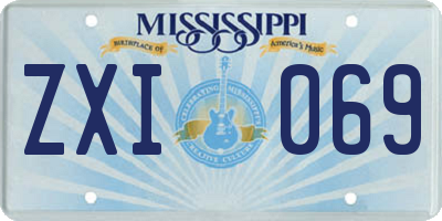 MS license plate ZXI069