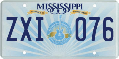 MS license plate ZXI076
