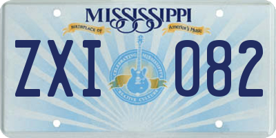 MS license plate ZXI082