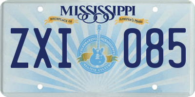 MS license plate ZXI085