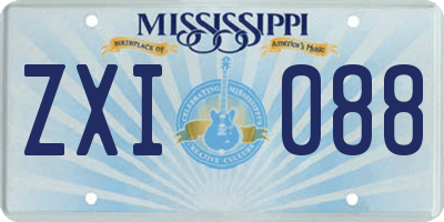 MS license plate ZXI088