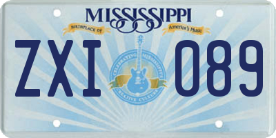 MS license plate ZXI089