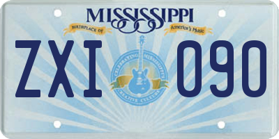 MS license plate ZXI090