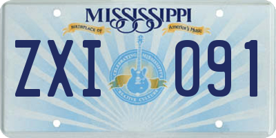 MS license plate ZXI091