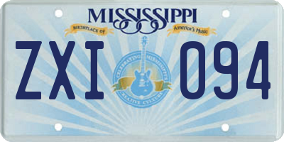 MS license plate ZXI094