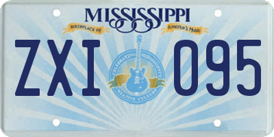 MS license plate ZXI095