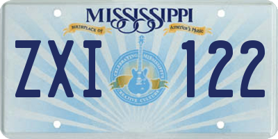 MS license plate ZXI122