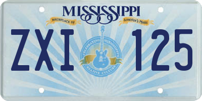 MS license plate ZXI125