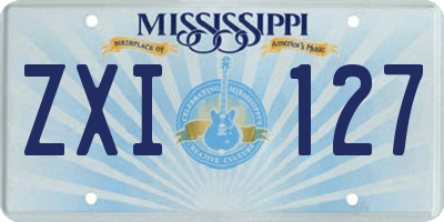 MS license plate ZXI127
